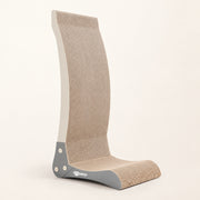 View image 5: Front three-quarter view of the Nookaroo Bennu tall cat scratcher on a warm cream background
